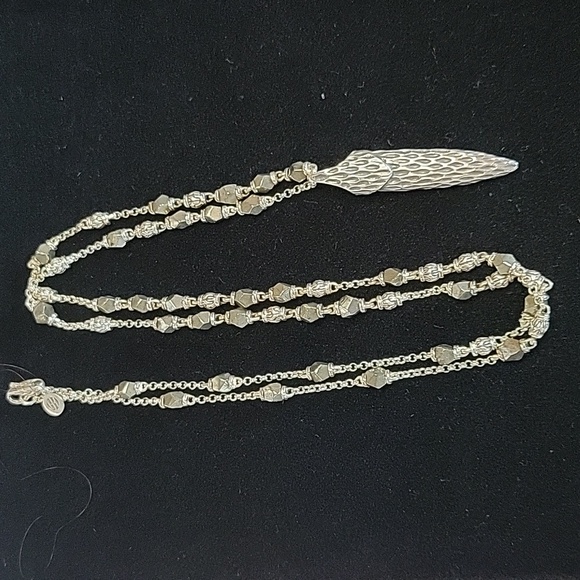 John Hardy Naga Silver Pendant & Pyrite Necklace - Picture 6 of 12